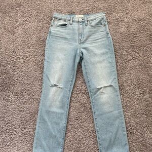 Madewell high rise slim crop boyfriend Jean.